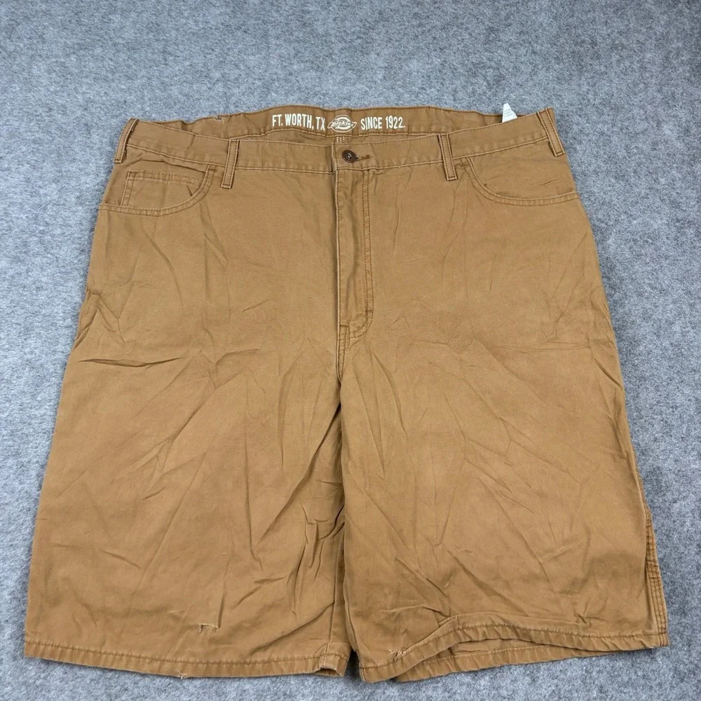Dickies Canvas Work Shorts Mens 40 Brown Relaxed Fit Utility Rugged Workwear